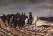 Jean-Louis-Ernest Meissonier Napoleon on the expedition of 1814 china oil painting reproduction